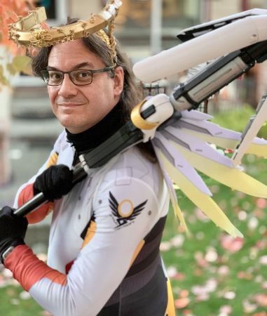 Mercy's Caduceus Staff Prop - 3D-Printed, Painted, and Illuminated Mercy Caduceus Staff Mercy's Caduceus Staff Prop